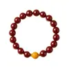 Pulseira de Ouro Cinnabar Roxo Areia Dourada e Ouro Real, Areia Vermelha Imperial Mineral Bruto, Pulseira do Ano Zodiacal, Atacado e Dropshipping