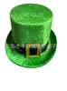 En stock de fábrica Sombrero verde del Festival Irlandés terciopelo de miel Sombrero de copa de trébol St. Sombrero de carnaval del Festival de San Patricio