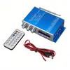 Mini Amplificador de Potencia con Ranura para Tarjeta y Unidad USB, Altavoz Exterior de 12V, Amplificador de Audio de Canal 2.0 con Bucle de Canción Única
