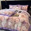 Popular Terciopelo Engrosado Leche Terciopelo Juego de Cuatro Piezas Antiestático Cálido Terciopelo Cama Cálida Sábanas y Fundas de Edredón 25 Productos Nuevos