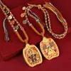 Novo Coluna de Dragão Cinco Mestres Oito Divindades Protetoras Colar Thangka Cinco Mestres do Tibete Thangka Manjushri Cinco Caminhos Deus da Riqueza Pingente