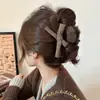 Pinzas para el pelo de felpa de alta gama para otoño e invierno, pinzas de tiburón, pinzas para el pelo de lazo de gran capacidad, accesorios para el pelo de mujer para la parte posterior de la cabeza