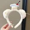 Diadema de peluche de dibujos animados linda y adorable para niñas, diseñada para lavarse la cara, evitar que el cabello se resbale y perfecta para tomar fotografías
