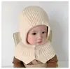 Gorros para Bebé para Otoño e Invierno, Gorros Lindos y Súper Lindos para Niños, Bufandas, Gorros de Lana de una Pieza, Gorros con Protección para Orejas, Gorros de Lana para Bebé