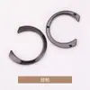 Botões decorativos de três furos em formato de C, costurados à mão em estilo vintage, botões de metal para roupas, casacos trench, jaquetas, suéteres e malhas