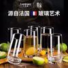 Taza de agua recta transparente de vidrio lemeiya para el hogar resistente al calor a prueba de explosiones taza de té taza de jugo taza de bebida 6 juegos