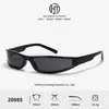 Gafas de Sol de Marco Estrecho de Personalidad Transfronteriza para Mujer Estilo Callejero de Celebridad de Internet Europeo y Americano Y2K Sensación Tecnológica Gafas de Sol de Marco Pequeño Protección UV Modernas