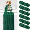 Pano de Queijo Pano Amassado Bandeira de Mesa Estilo Boêmio Toalha de Mesa Transparente Mesa de Doces de Casamento Decoração de Festa Bandeira de Mesa Pano Amassado Bandeira de Mesa