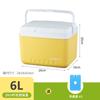 Caixa Cooler Térmica Estilo Camping para Exterior de 6 Litros Portátil Doméstico Comercial Plástico Carro Pesca Cubo de Gelo Armazenamento Frio Balde de Gelo