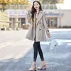 2026 Novo Trench Coat Moda Plus Size Estilo Coreano Comprimento Médio, Novo Trench Coat Casual Elegante Slim-Fit Tendência Feminina