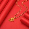 Joyería de oro arena de Vietnam colgante de flor rosa oro imitación nicho lujo ligero de alta gama collar de flores al por mayor