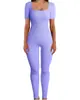 2025 Amazon Exportación Europea y Americana Mono de Mujer Otoño e Invierno Nuevo Mono Slim Sexy con Cuello Cuadrado Acanalado