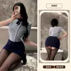 Lingerie Sexy com Tema Laranja, Uniforme Sexy de Aeromoça Feminina, Traje Sedutor de Secretária, Roupa Sexy Profissional para Role-Playing A963