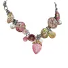 Collar Multicolor Flor de Fresa Rosa para Mujer 2026 Nuevo Diseño de Moda Verano Chica Popular Cadena para Clavícula Otoño e Invierno Uso en Capas