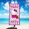 Toalla de Baño Linda para Niños y Adultos Poliéster Toalla de Natación Toalla de Playa Toalla Absorbente Gato Kt Microfibra Dibujos Animados Toalla de Baño