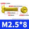 Tornillo de cabeza redonda con ranura en cruz de acero inoxidable 304, dorado, con dientes para máquina chapados en oro, M2M3M4M5M6M8