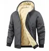 Chaqueta de algodón cálida con capucha forrada de forro polar ultrasónico, talla europea 2026, para hombre, abrigo engrosado de forro polar de cordero para mediana edad y ancianos, talla europea transfronteriza