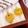 Palácio Tang Dourado Antigo Banquete Noturno Cor Tang Pingente de Diamante Retro Chinês Novo Pingente de Corrente para Clavícula de Bolsa de Dinheiro com Diamante e Rubi