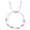 Explosiones de alta sensibilidad pulsera de cristal de doble anillo Europa y Estados Unidos fresco simple cuerda tejida joyería regalo para amantes pulsera venta al por mayor