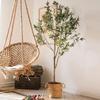 Simulação de oliveira árvore falsa verde planta fabricantes de exibição de alta imitação de oliveira árvore em vaso de oliveira