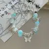 Pulsera de Albaricoque Nacido Poesía Tres Antiguo Aniversario de Boda Día de San Valentín Esposa Hanfu Joyería de Mano