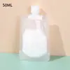 Bolsas de repuesto para viaje para cosméticos, bolsas desechables portátiles con boquilla para viajes de negocios, bolsas sellables para gel de ducha, champú, loción