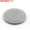 Filtro de Polvo Metálico Gas Microporoso Lámina de Titanio Separación de Líquidos Placa Sinterizada Precisión 1-60 Micras Elemento de Filtro Redondo