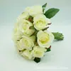 Simulación de mano 18 capullos de rosa pequeños flor de seda decoración del hogar sesión de fotos de boda accesorios para fotos Ramo falso de flores al por mayor
