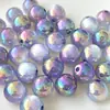 Cuentas de ojo de gato de resina de colores galvanizadas sueltas, accesorios de joyería DIY para pulseras, brazaletes, collares y materiales hechos a mano