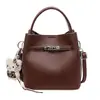 Bolso Pequeño Retro Estilo Coreano para Mujer 2026 Primavera Nueva Moda Tendencia Alto Valor Simple Casual Bolso Cubo para Mujer