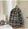 Mochilas Escolares Xadrez Retrô para Outono e Inverno para Alunas, Mochilas Modernas e Bonitas Estilo Faculdade, Mochilas Leves para Trabalho e Lazer