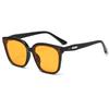 Gafas de sol con montura negra lisa de nuevo estilo, gafas de sol con protección solar de moda para mujer, gafas de sol resistentes a los rayos UV, gafas de sol de alta calidad famosas en Internet