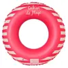 Fábrica de Yiwu nuevo anillo de natación grueso para adultos estilo retro nórdico raya color sólido anillo de natación para mujer adulta al por mayor