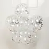 Balões de Decoração para Quarto de Casamento de 12 polegadas Transparente Látex Confete Balões com Lantejoulas Adereços de Decoração para Festa de Aniversário Casamento
