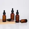 Frasco Boston marrom de 30ml 60ml frasco de óleo essencial marrom de 1oz 2oz frasco de essência frasco conta-gotas marrom