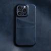 Adequado para iPhone16Pro Capa de couro para telefone com dois cartões Apple 15Plus Capa protetora 14Max Capa de couro para telefone