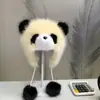 Chapéu de Pelúcia Imitação de Visão para Crianças Desenho Animado Panda Outono e Inverno Venda Quente Transfronteiriça Moda Engrossado Quente Mulheres