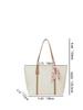 Bolsa Tote de Ombro Grande Capacidade Moda Estilo Coreano Popular Bolsa Feminina 2024 Nova Primavera Simples Tendência Bolsa de Ombro para o Dia a Dia