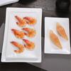 Plato Qin Cerámico Largo Cuadrado Huiyouda Plato de Cena Hogar Postre Creativo Estilo Coreano Plato Japonés Plato para Verduras al Vapor Plato para Dumplings Sushi