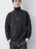 Suéter de Cuello Alto Directo de Fábrica para Hombre Otoño Invierno Color Sólido Capa Base Tejido Tendencia ins Estilo Coreano Suéter de Lana Holgado