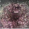 Serie Popular de Amazon Manicure Polvo de Brillo Camaleón Lentejuelas Set DIY Slime Hecho a Mano Material para Fundas de Teléfono Móvil