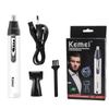 Recortador eléctrico de vello nasal Comey KM-6652 transfronterizo multifuncional con carga 2 en 1 recortador de patillas y vello nasal para hombres