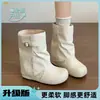 Botines estilo Martin para mujer con plataforma interior, nuevo estilo de verano 2026, botines retro estilo Birkenstock, adecuados para mujeres bajitas, con diseño de pierna apilada