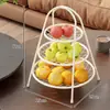 Bandeja de Frutas para Uso Doméstico, Cesta de Frutas de Múltiples Niveles para Mesa de Café de Sala de Estar, Exhibidor de Bocadillos de Escritorio, Estante de Almacenamiento de Frutas, Lujo Ligero de Gama Alta