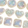 Zhen Tu Fragmento de Concha Iridiscente Tipo Perla Parche Redondo de Resina Accesorios para Joyería DIY Pendientes Materiales