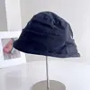 Chapéu Bucket de Linho Misturado Tencel com Aba Curta Plissada para Mulheres, Início do Outono Simples Versátil Respirável Proteção Solar Tecido de Sombreamento Chapéu Tendência
