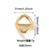 Hebilla de bufanda metálica lisa geométrica irregular, hebilla de anillo retorcido en forma de diamante simple, sujetador de bufanda versátil para el uso diario