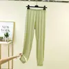 Pantalones casuales de verano para mujer, a prueba de mosquitos, tela modal fina, con puño en los tobillos, se pueden usar al aire libre, pantalones para aire acondicionado