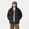 Jaqueta Masculina de Algodão 2026 Inverno Exclusiva Transfronteiriça Tendência Estilo Hong Kong Jaqueta Acolchoada Jaqueta Puffer Roupas de Algodão Roupa Externa Engrossada Jaqueta de Casal