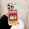 Porta-Cartões Fofo de Cachorro com Bolinhas Capa para Celular Apple 15 Pro Max Compatível com iPhone 17 11 Suporte 16 Alça de Pulso 12